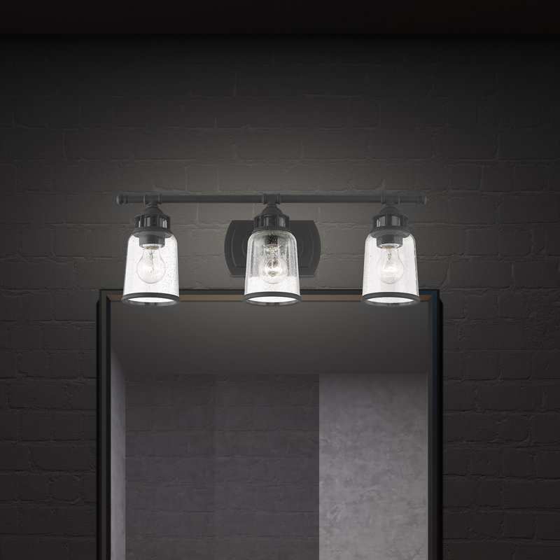 Éclairage pour meuble-lavabo à 3 lumières à intensité variable Derrick, Noir