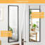 Wood Flat Wall Mirror-2111770966