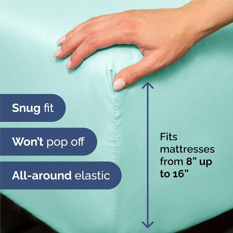 Ensemble de draps de qualité supérieure, doux et infroissables - Ensemble de draps de luxe ultra doux et de qualité supérieure