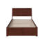 Lit double à panneau en bois massif avec lit gigogne Nystead de Charlton Home®-1940389862