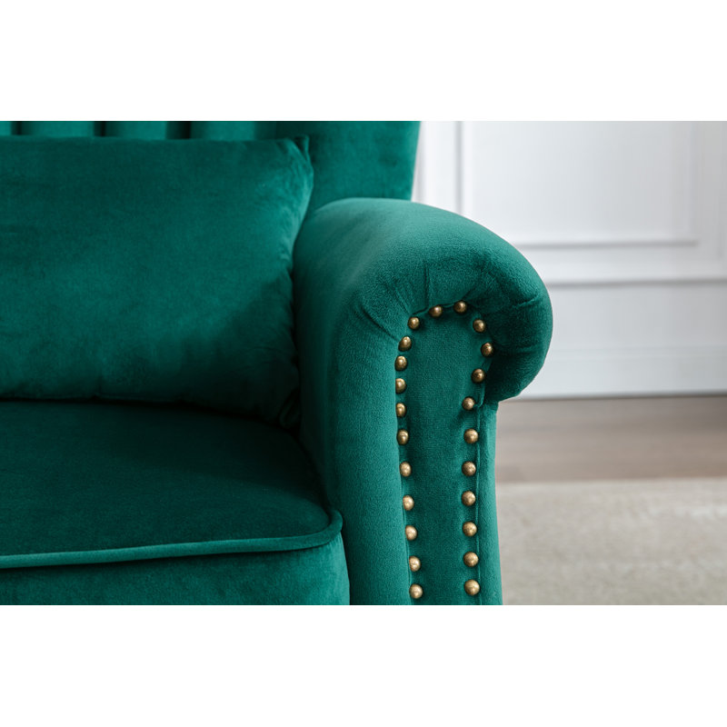 Dorava Velvet Accent Chair, Green