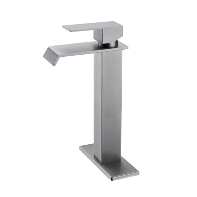 Robinet de lavabo pour salle de bain à poignée simple Waterfall Spout