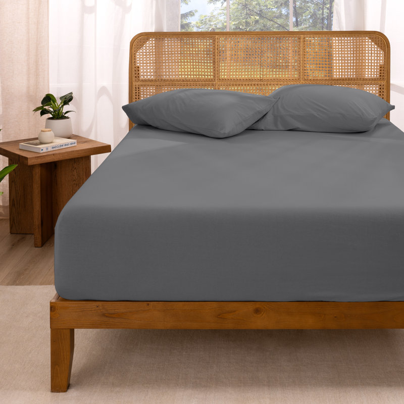 Drap-housse - Coton - Jersey, Drap-housse pour lit simple TG, Gris