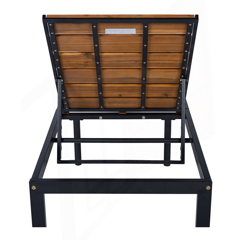 Chaise longue d'extérieur, chaises longues de piscine, fauteuil inclinable d'extérieur avec dossier réglable