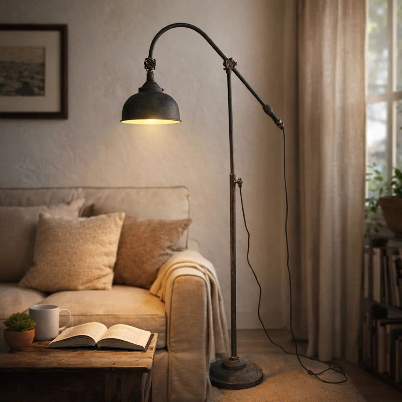 66.5'' Black Arched Floor Lamp
