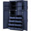 Armoire de cuisine autoportante avec 4 portes, 2 tablettes de porte, 8 plateaux coulissants et une tablette réglable pour un rangement efficace-207398930