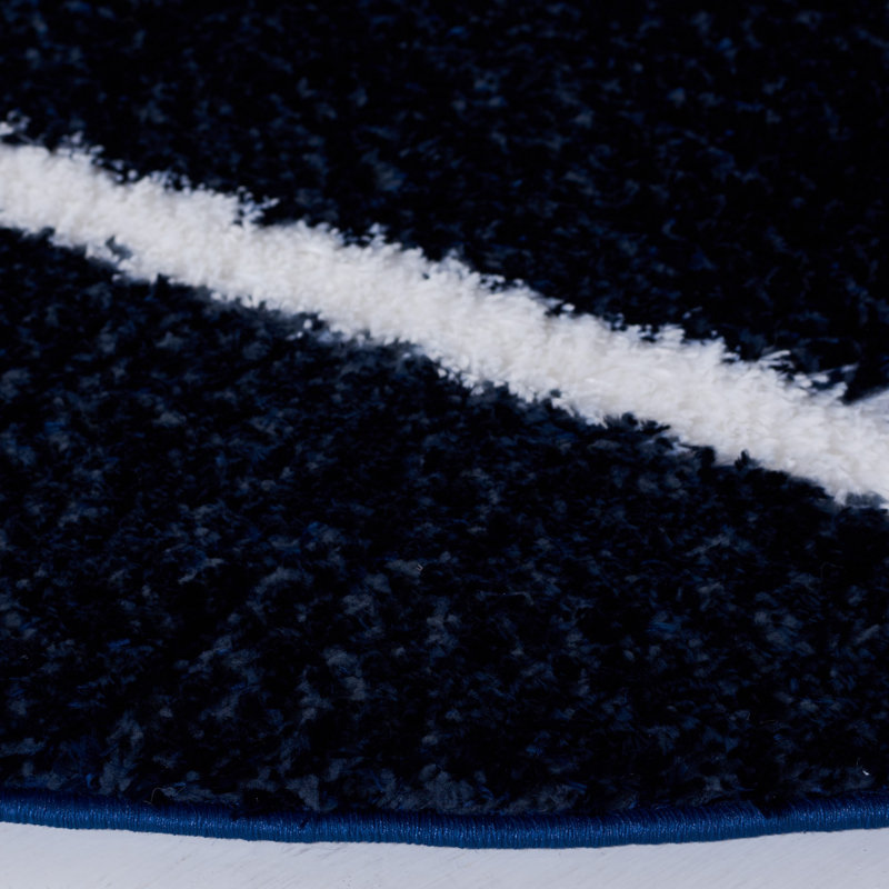 Tahoe Shag Performance Geometric Rug, Round 6'7"
