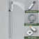 Chrome Shower Faucet System Set 12 in Rain Shower Head Mixing Valve Waterfall Tub Spout