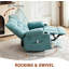 Fauteuil inclinable à bascule pivotant de massage de 21 pouces avec massage par vibration-1561974453