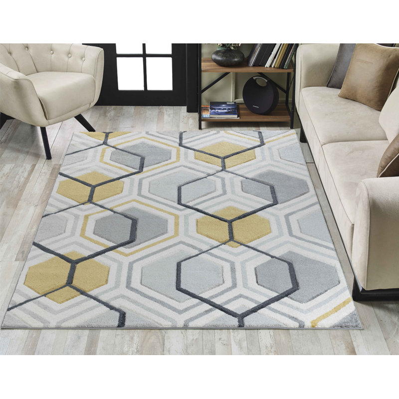 Autym Geometric Area Rug, Rectangle 120 x 170cm