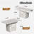 Folding Dining Table With 6 Wheels, Storage Rack,cabinet And Marble Texture