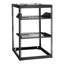 Support de serveur à cadre ouvert 16U, profondeur de 23 po, fixé au mur ou au sol, utilisable par l'utilisateur, pour les espaces de bureau de classe et de rangement, les supports ventilés et le matériel audio-vidéo