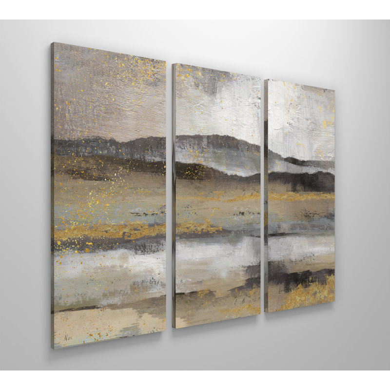 Rolling Hills - Ensemble de 3 reproductions d'images sur toiles tendues, H 24 po x l 36 po x P 1,5 po