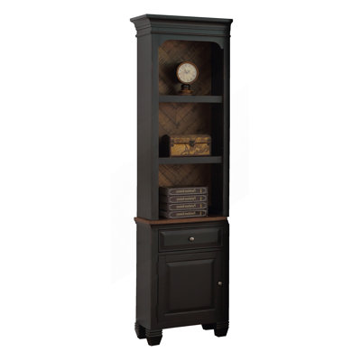 Left Pier Cabinet With Heirloom Black Finish, No Assembly Required, Perfect For Traditional And Modern Decor