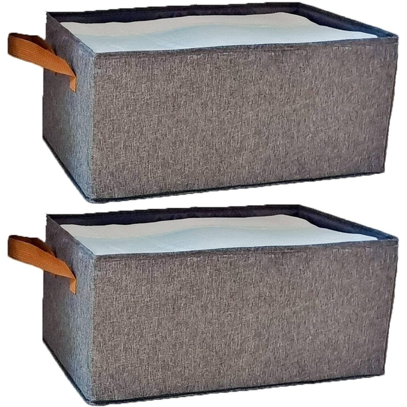 2-Pack Foldable Fabric Storage Bins Organize