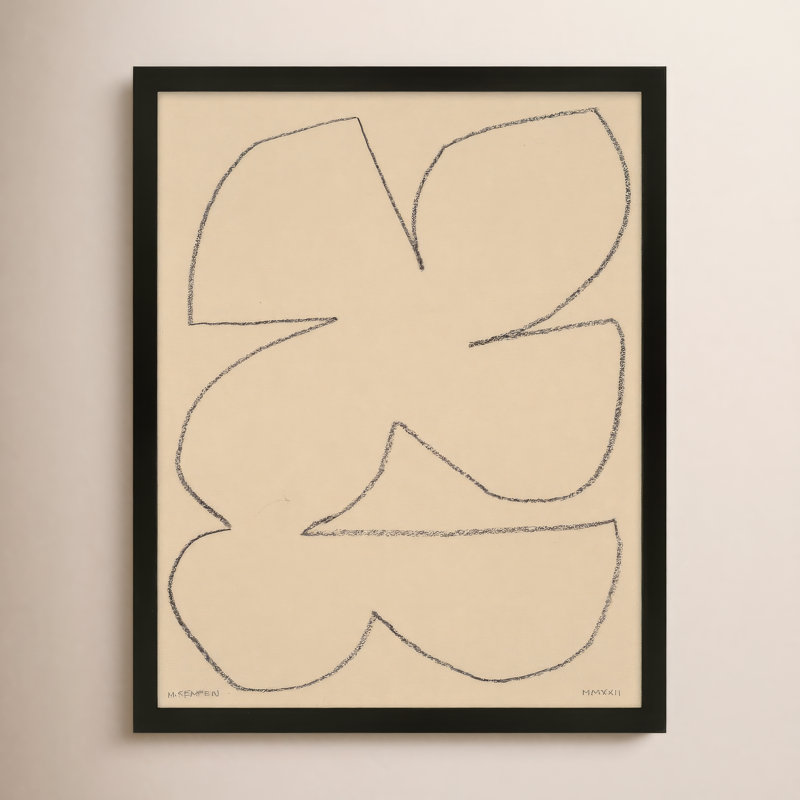 Outlines 4 Print by Michael Kempen, 20" H x 16" W x 1.25" D, Black 