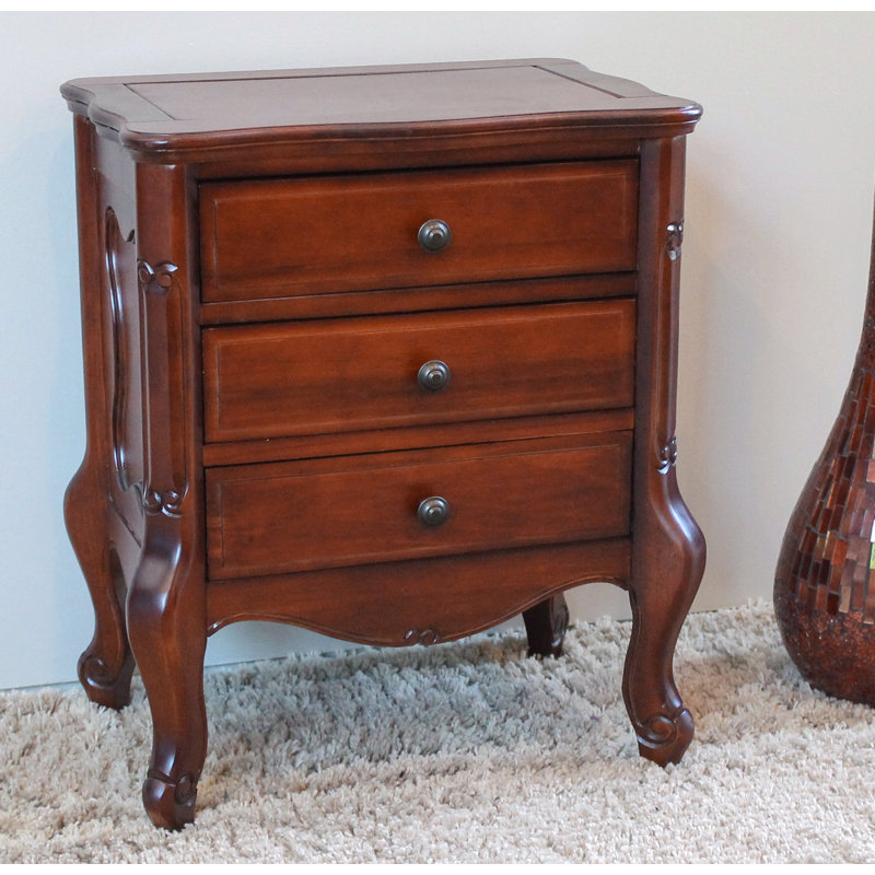 Tercero 20'' W Solid Wood Nightstand, Stain