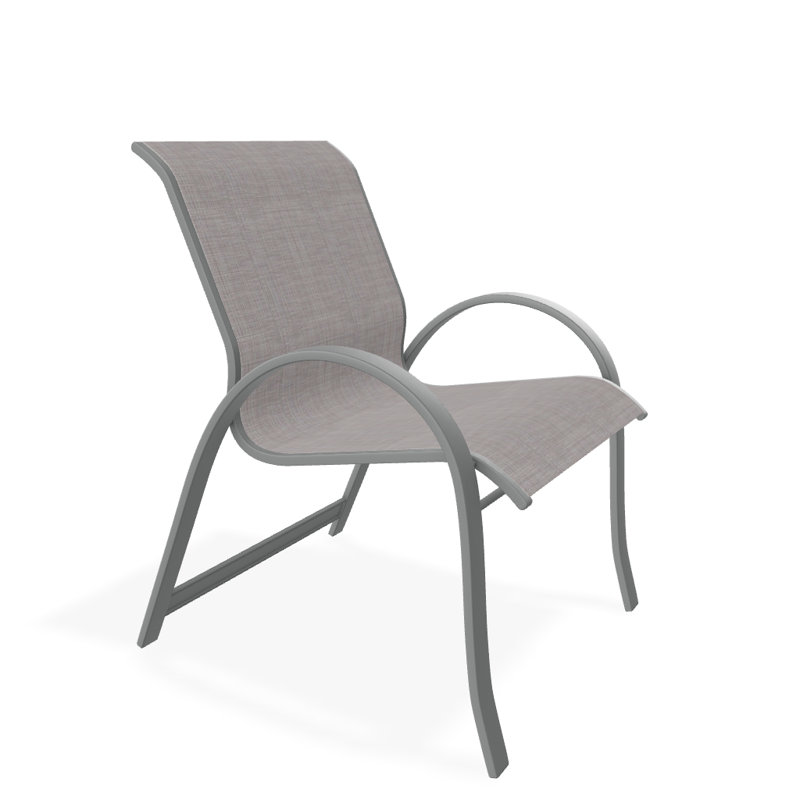 Fauteuil de salle à manger empilable Hiraku, Oursin, Graphite
