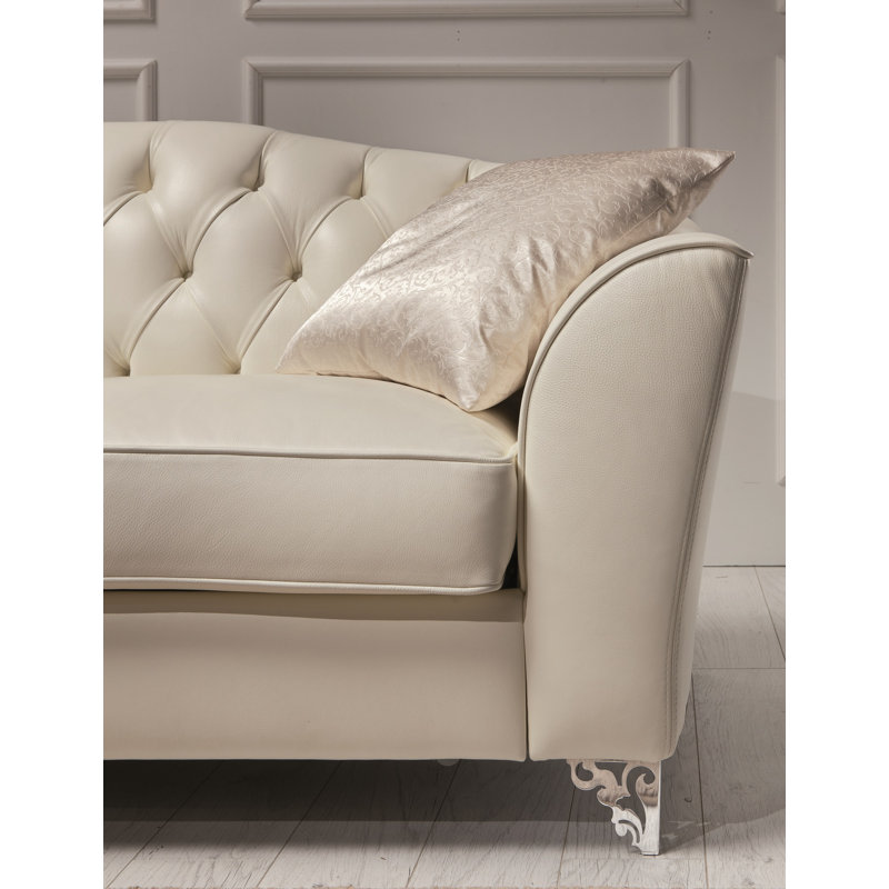 Minerva Upholstered Loveseat, Love Seat Genuine Leather