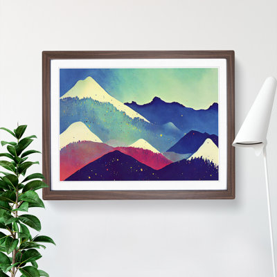 Mountain Splash Vol.2 Abstract - Framed Print