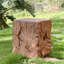 Table d'appoint d'extérieur et d'intérieur en forme de souche MGO, finition brune