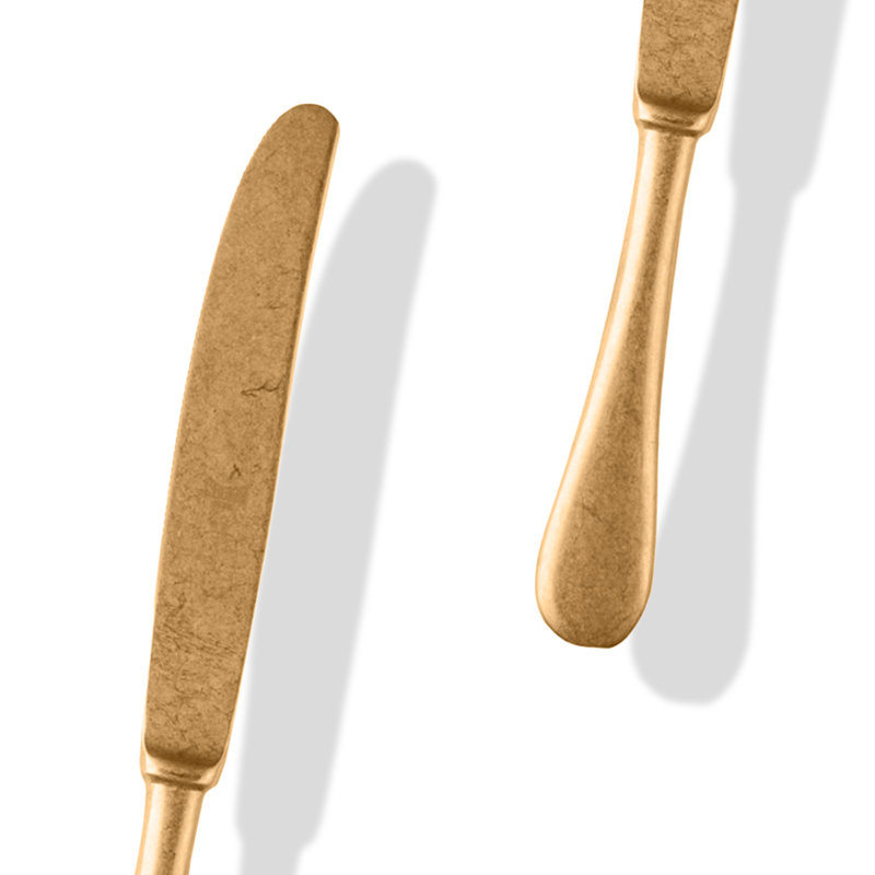 MEPRA Vintage Stainless Steel (18/10) Flatware Set, Gold