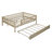 Wood Daybed With Trundle And Fence Guardrails-448797177-448797176