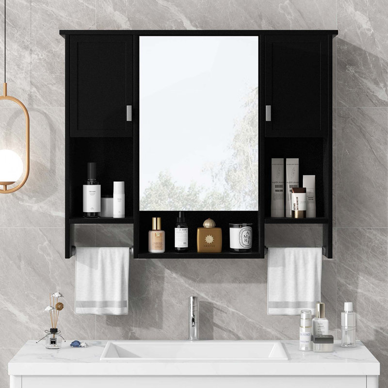 Armoire de salle de bain murale moderne avec rangement polyvalent et design élégant