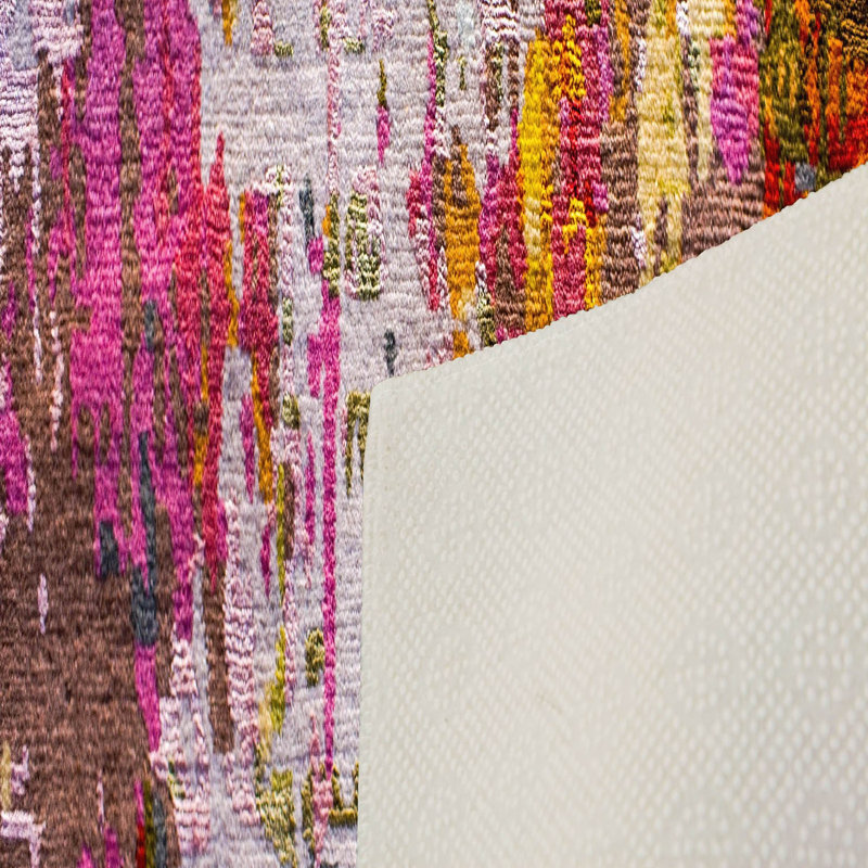 Stylish Woven Carpet (4 x 6 ft), 100% Polyester, 0.4 in Pile Height | Antibacterial, Non-Slip Underside | Machine Washable, 3D Digital Printing | Perfect for Living Room, Bedroom, and Home Decor