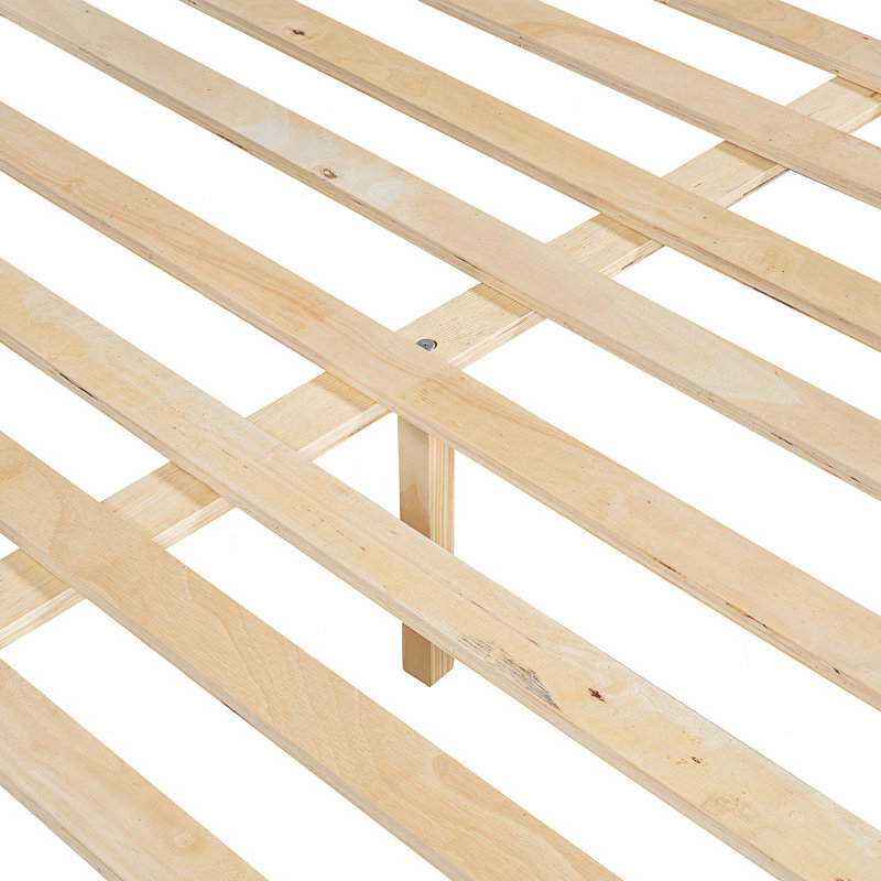 Grand lit superposé en bois avec échelle, Blanc