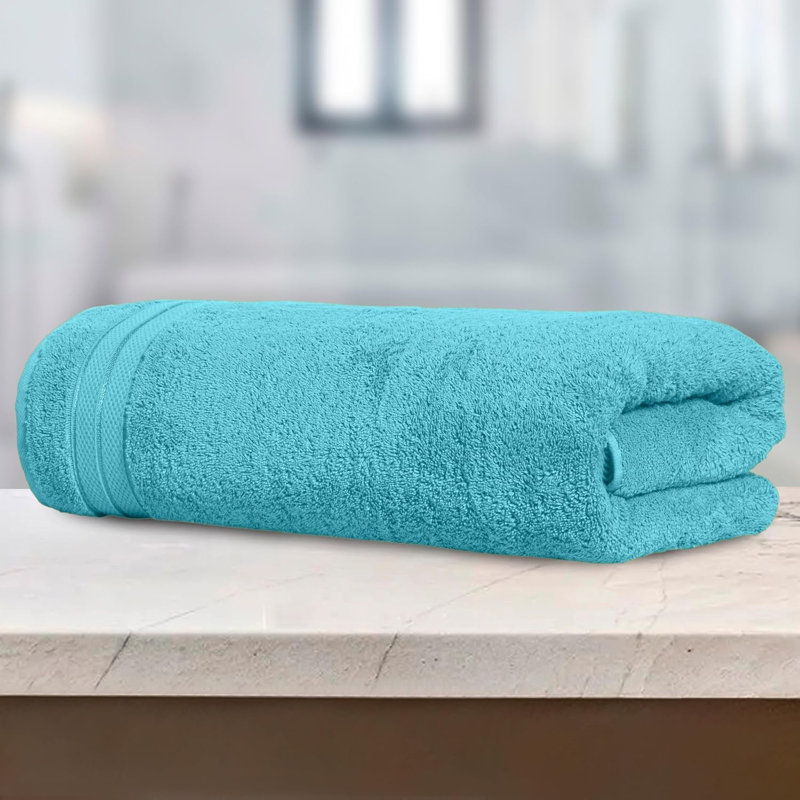 Elegant Comfort 100% Turkish Cotton Viscose Jumbo Bath Towel - Hotel Spa Quality Extra Large 35 X 70 Inch Bath Towel Ultra Soft