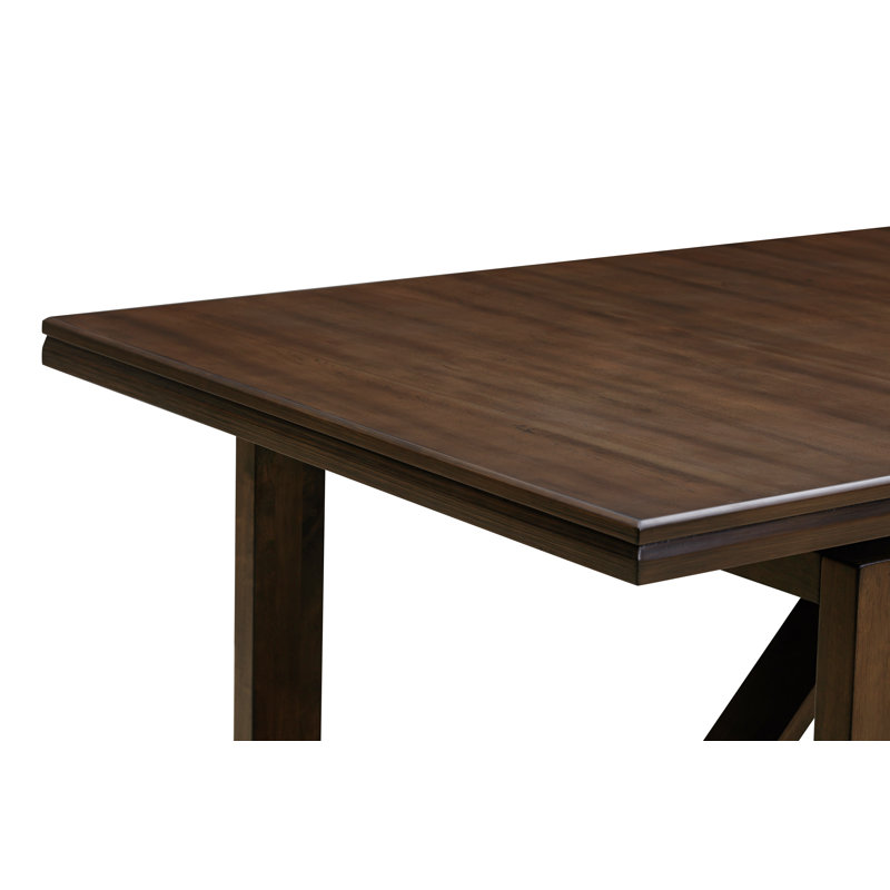 Table de salle à manger Scott en bois de bouleau avec finition brun antique
