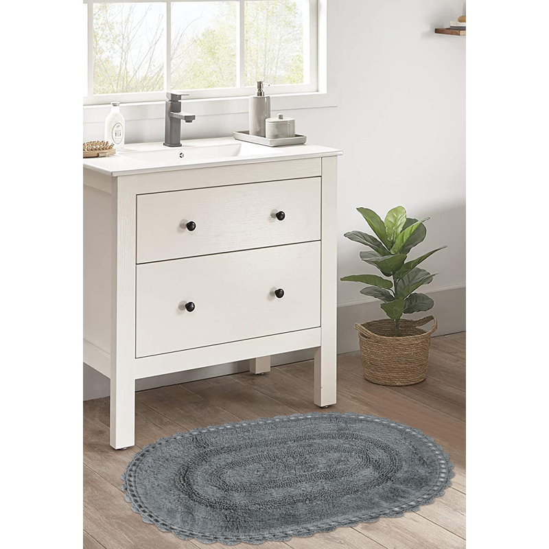 Tapis pour salle de bain Akiera Luna, Gris