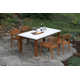 Fleur 68'' Rectangular 4 - Person Outdoor Dining Set