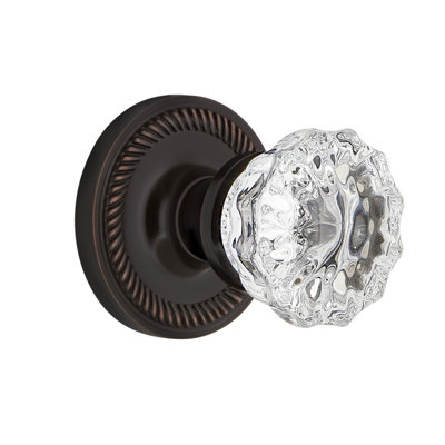 Rope Rosette with Crystal Door Knob