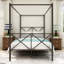 Black Metal Platform Bed With Canopy. & Dependable. Quiet Sleeping Surface. Generous Under Storage Space. Easy To Assemble. 12 . Supports 400 - 600Lbs Full Frame Dependable Frame. Silent Carries