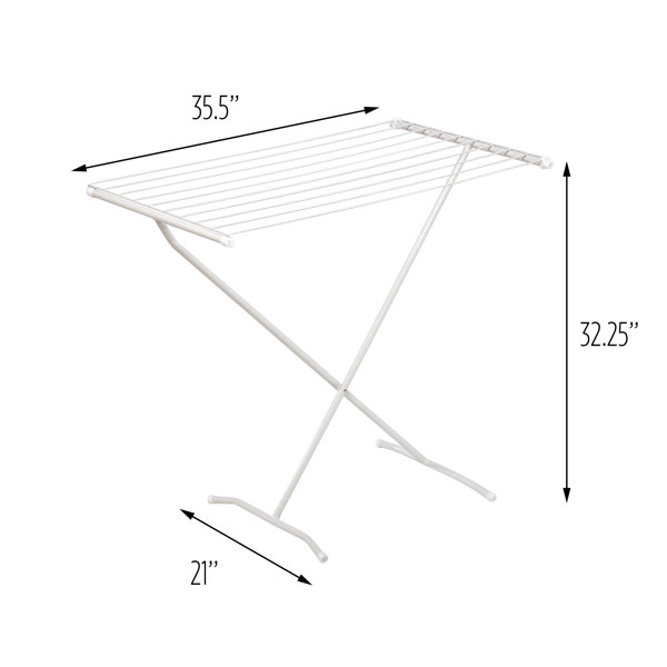 Mainstays Oversized Collapsible Steel Laundry Drying Rack, Silver