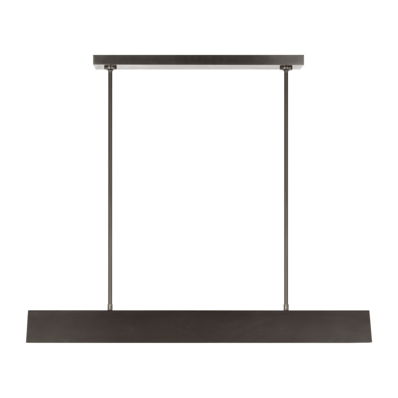Kelly Wearstler Pench 1-light medium linear chandelier in dark bronze finish, Bronze