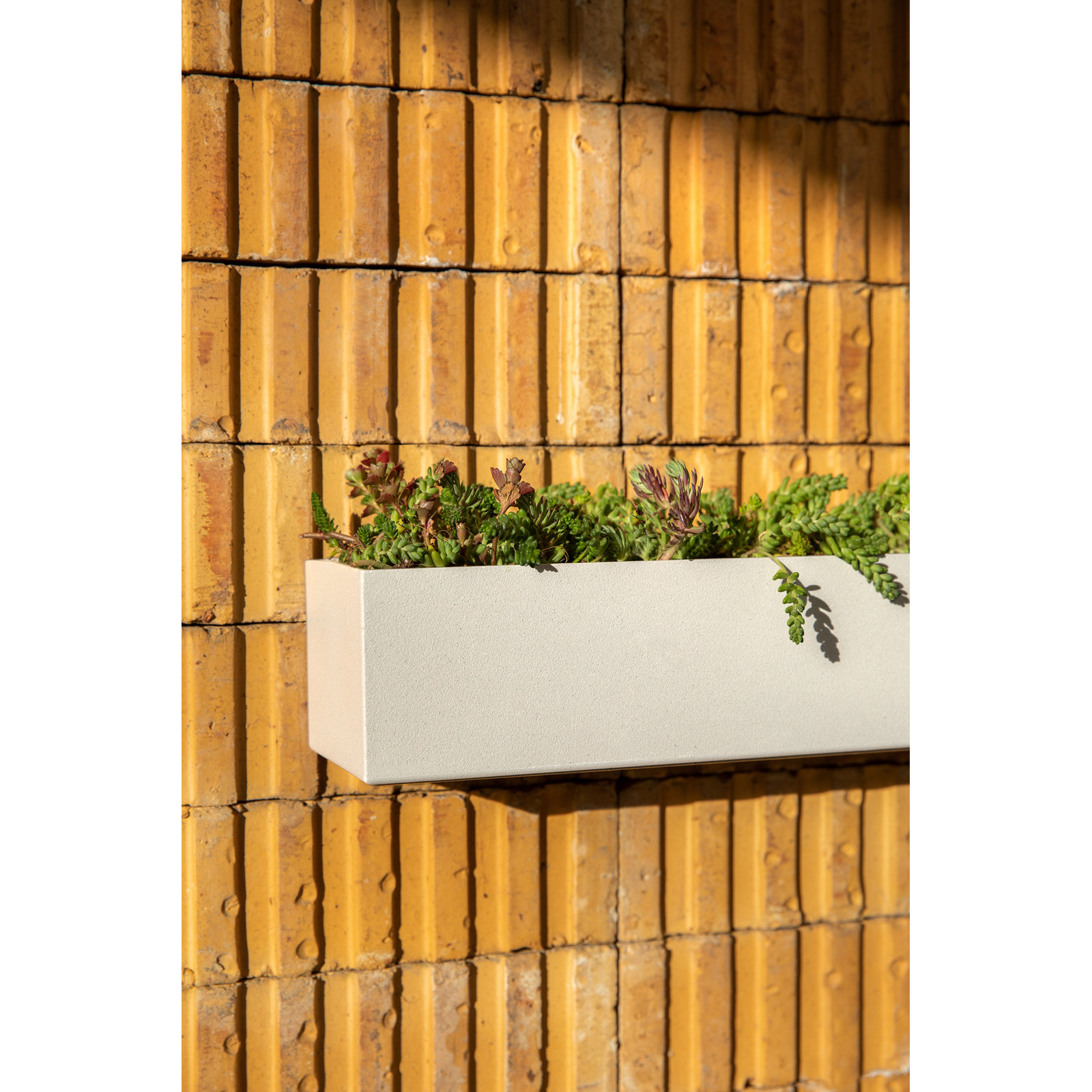 Geo Series 32" Wall Planter, White, 1, 3'' H x  32'' W x 3.5'' D