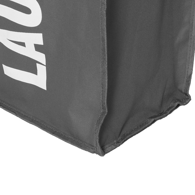Fabric Laundry Hamper with Handles, Dark Gray