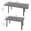 Table de salle à manger rectangulaire extensible de 55,12 à 70,87 po pouvant accueillir 4 à 6 personnes, avec 4 chaises de salle à manger rembourrées en tissu polyuréthane, table et chaises de cuisine, avec pieds en métal