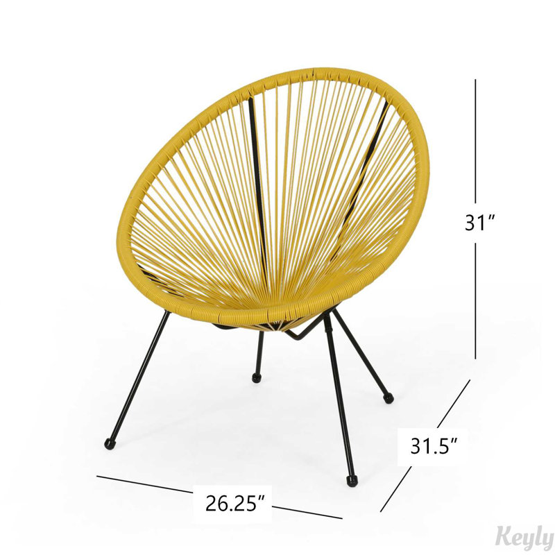 Ensemble de 2 chaises d'extérieur ANson, Yellow