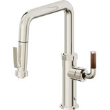 Descanso Kitchen Pull Down Kitchen Faucet With Squeeze Sprayer Quad Spout
