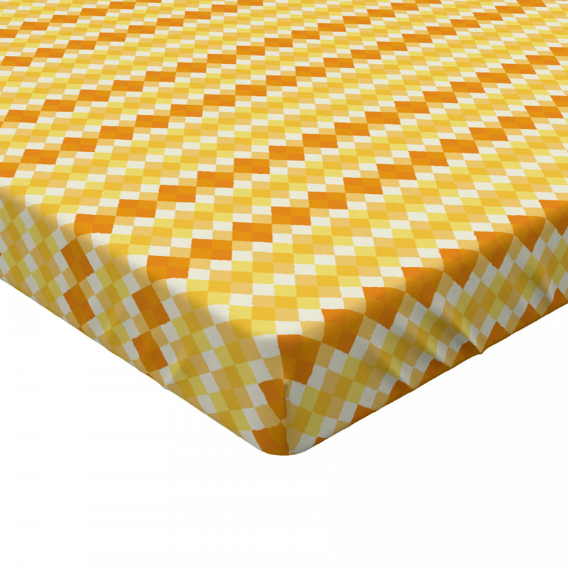 Microfiber Geometric Fitted Sheet, Full Fitted Sheet