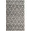 Tapis en laine / coton tissé à la main Russo en ivoire / noir-655926606