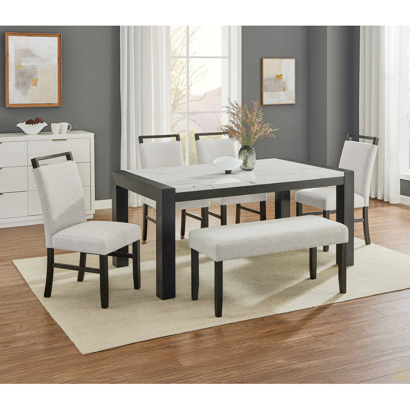 Banc de salle à manger rembourré 1pc