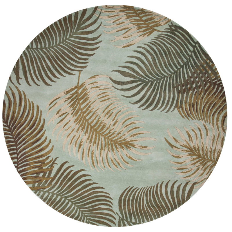 Ryans Wool Floral Indoor Rug, Round 7'6"