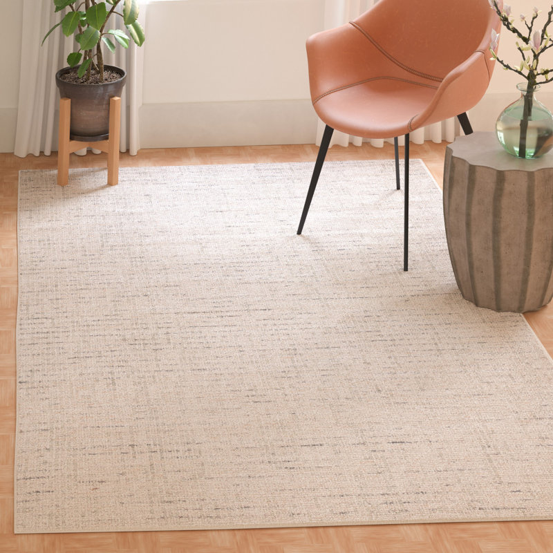 Tapis d'intérieur en laine touffeté à la main Esteban, Carré 6 pi