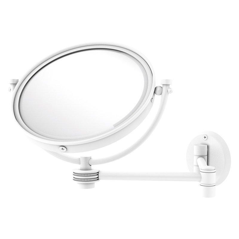 Miroir de maquillage/rasage contemporain moderne &, Blanc mat, 5X