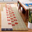 Elswick Geometric Hand Tufted Wool/Cotton Area Rug in Gray/Red/Beige-643590237